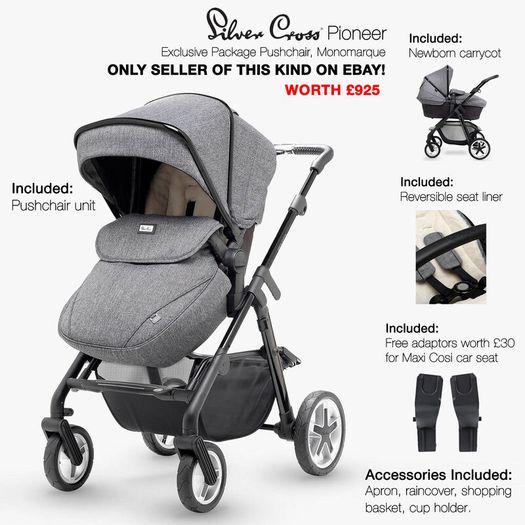 Slivercross travel system with isofix baby car seat that fits travel system