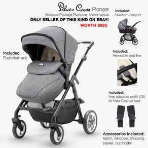 Slivercross travel system with isofix baby car seat that fits travel system