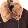 Warm black coat with detachable fur Image 4