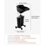 Portable Shampoo Bowl, Shampoo Sink for Washing Hair with Electric Pump, Includes 2 Buckets 2 Showerheads, Drain Hose, Image 6
