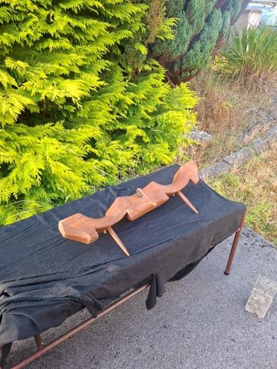Old traditional beef yoke farming object possible to post