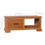 TV Cabinet 90x50x37 cm Solid Teak Wood Image 4