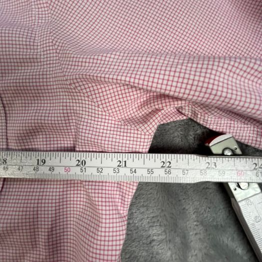 LAUREN RALPH LAUREN Fitted Non Iron Mens Shirt Pink Striped Long Sleeve 15.5 E39