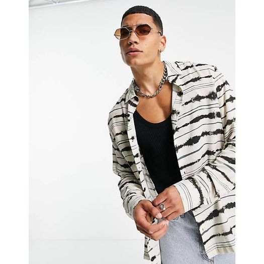 Topman horizontal stripe shirt size XL
