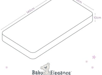 Baby Elegance Eco Fibre Cot Bed Mattress 140x70cm
