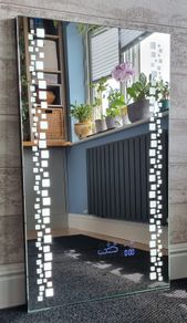 LED Bathroom Mirror Solid Frame Weather Station Sensor Switch