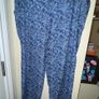 Matalan Papaya Blue with Black and White Pattern Tapered Trousers Image 2