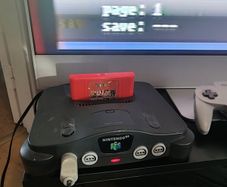 Nintendo 64 with hacked game