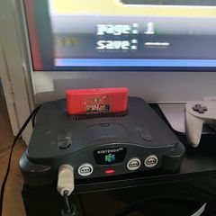 Nintendo 64 with hacked game