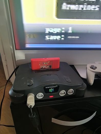 Nintendo 64 with hacked game
