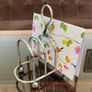 Vintage Silver Plate 4 Slot Toast Rack Ball Feet Image 2