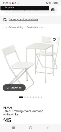Table and chairs