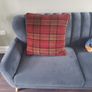 Feather filled tarten cushions and bolster Image 2