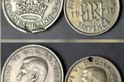 Great Britain Silver 6 pence 1939, Shilling 1947
