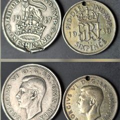 Great Britain Silver 6 pence 1939, Shilling 1947