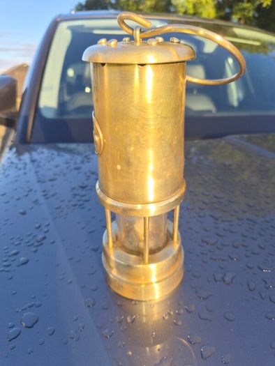old Welsh brass miners lamp