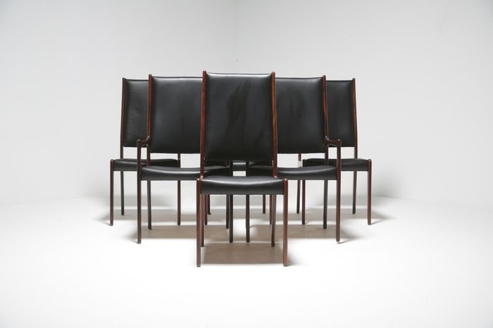Vintage Danish Rosewood Dining Chairs by Johannes Andersen for Mogens Kold