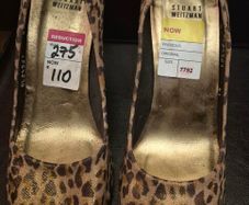 Stuart Weitzman Leopard Print Open Toed Sandal