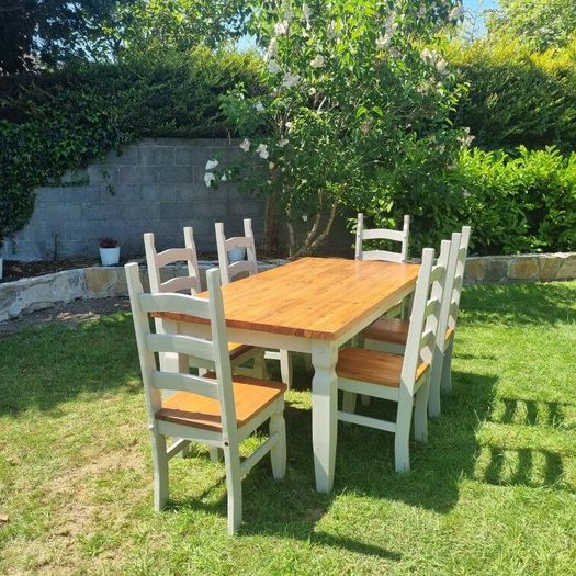 Solid Wood Dining Table and Chairs