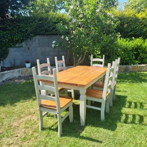 Solid Wood Dining Table and Chairs