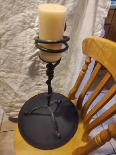 Cast Iron Short Candle Holder Include The Candle