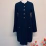Zara Navy Knit Dress with Pockets Detail and Gold Buttons. Size S Image 2