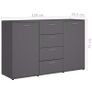 Sideboard Grey 120x35,5x75 cm Chipboard Image 8