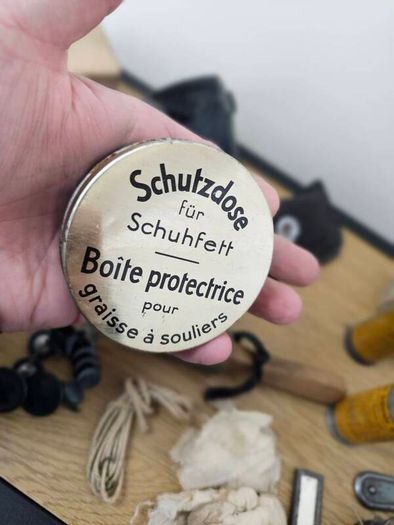 Original Swiss Army Military Issued Maintenance Cleaning Kit from 1950s Collectable Militaria