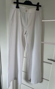 Michael Kors White Wide Leg Trousers UK 8