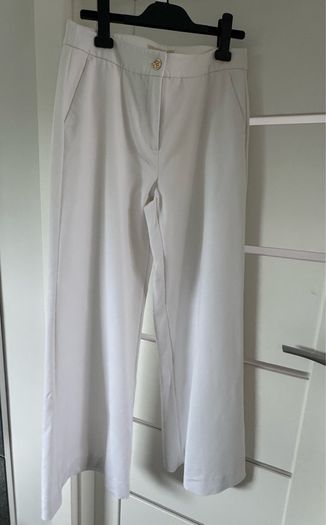 Michael Kors White Wide Leg Trousers UK 8