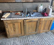 Kitchen, toilet, barrel, Perspex Sheeting, Shelving etc