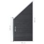 Fence Panel WPC 90x(100-180) cm Grey Image 8