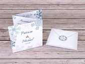 Snowflake/Christmas theme Tri-Fold invitations