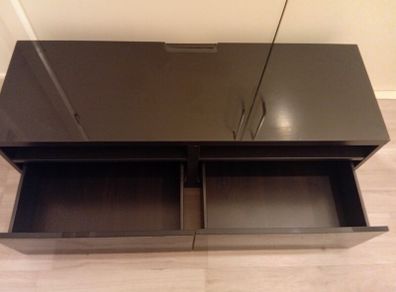 Modern Quality Glass Top TV Bench Unit 6months old