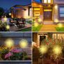 4 Pack Solar Firework Garden Lights, 120 LED Firework Lights Outdoor Garden 8 Modes Starburst Light Waterproof for Lawn Pathway Patio Yard Party Backyard Decoration (Warm White) Image 6