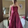 Cerise pink strapless bridesmaid dresses Image 6