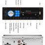 New Bluetooth 1DIN 1 Din Car Stereo Hands Free Audio In-Dash FM Receiver MP3 Radio Handfree Player Image 5