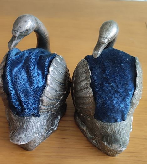 Silver Plated Swan Ornament Trinket Jewellery Matches Holder
