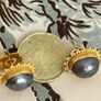 Carolyn Tyler Designer 22ct Gold & Tahitian Pearl Earrings Image 4