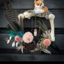 Enchanted Magical Bone Wreath with a Fox, Mushrooms, Crystals and Other Forest Findings wall hanging Image 2
