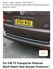VW Transporter rear bumper protector