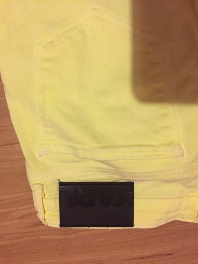 Karl Lagerfeld neon yellow jeans