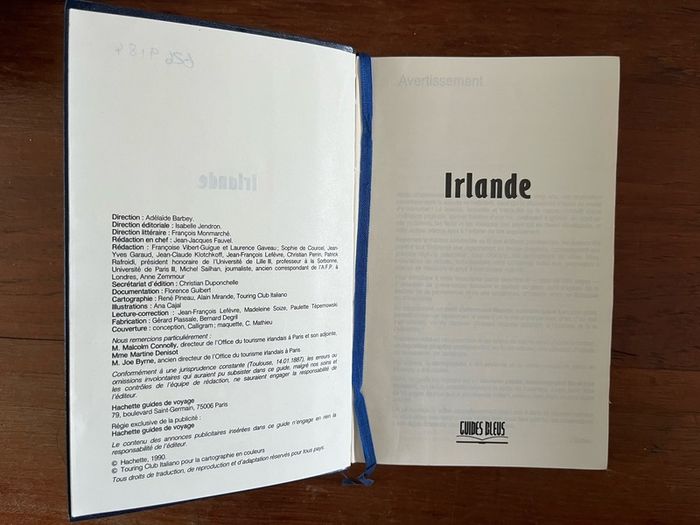 Irlande Guide Bleu 1990