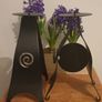 Pair of Tall Metal Candle Holders Image 4