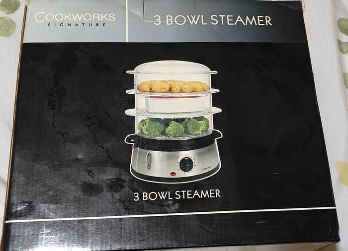 Cookworks 9 ltr 3 bowl Steamer