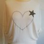 Carla Giannini Angora Wool Jumper White Heart Star One Size NWT  CAN POST Image 2
