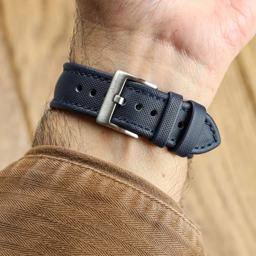 Atlas Sailcloth Watch Strap - Blue