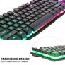 Multiple Color Rainbow LED Backlit Mechanical Feeling USB Wired Gaming Keyboard and Mouse Combo for Working or Games Image 5