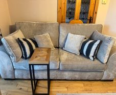 3 seater couch + love chair + storage footstool