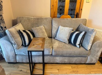 3 seater couch + love chair + storage footstool